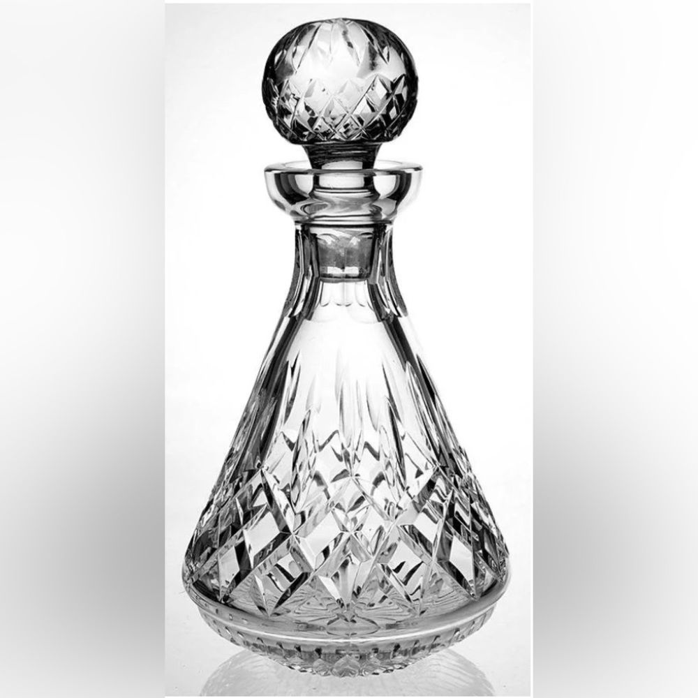 WATERFORD CRYSTAL Roly Poly Decanter & Stopper Lismore